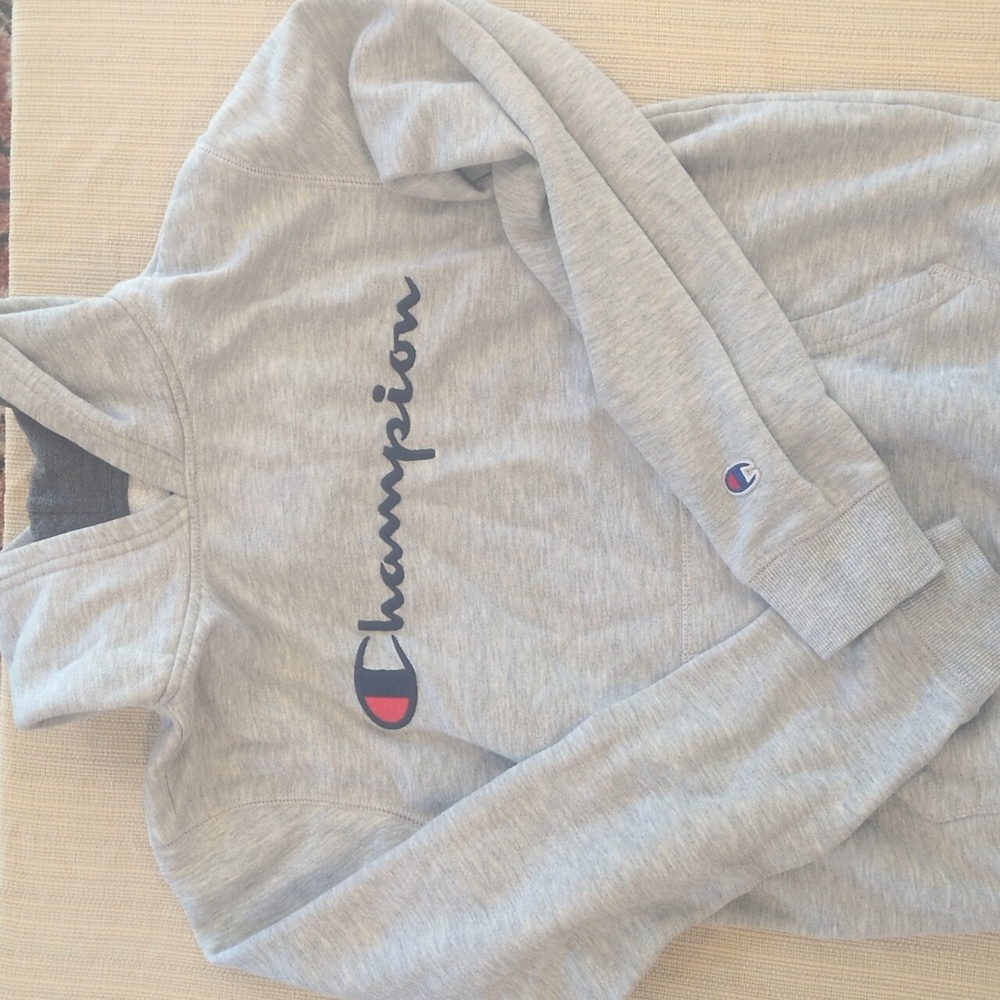 Champion Light Gray Pullover Hoodie